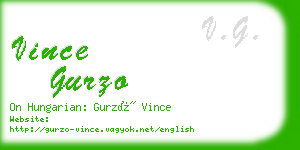 vince gurzo business card